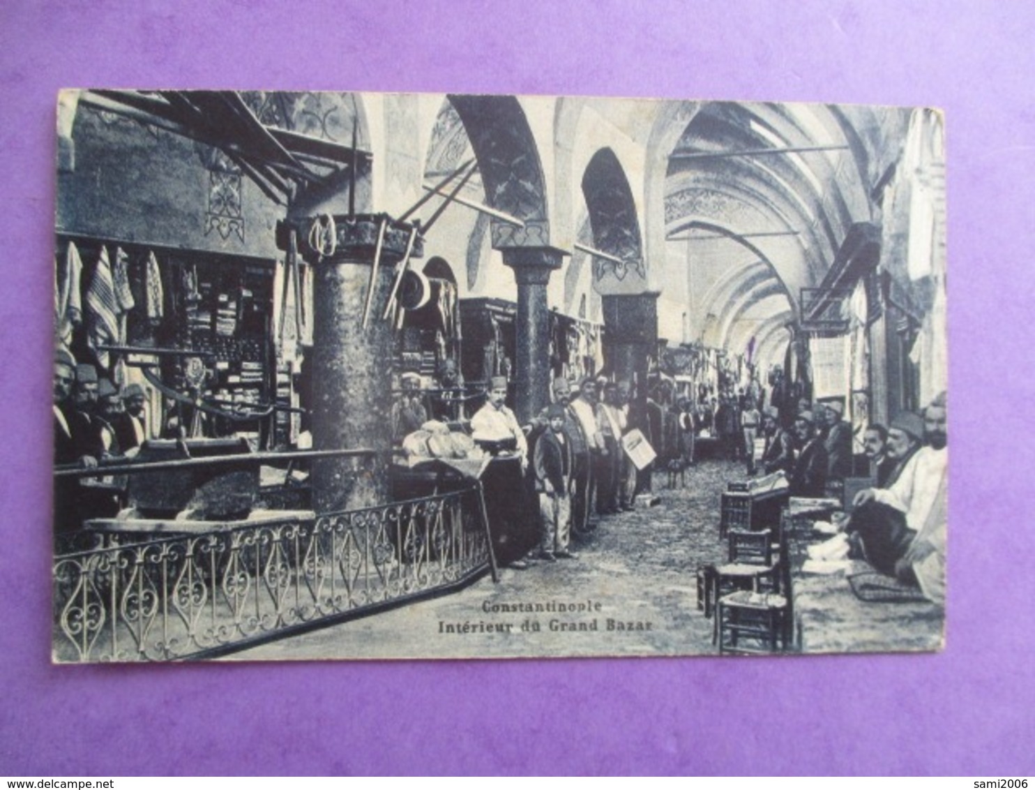 CPA TURQUIE CONSTANTINOPLE INTERIEUR DU GRAND BAZAR ANIMEE - Turquie