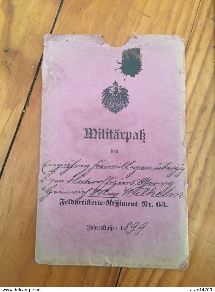 Rare Militarpak Allemand Guerre Prussienne Militaria Ww1 14-18 - 1914-18