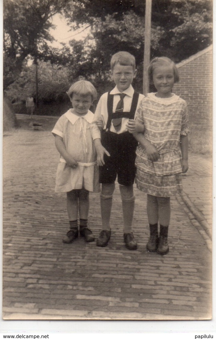 ENFANTS 876 : Carte Photo Trois Enfants - Autres & Non Classés