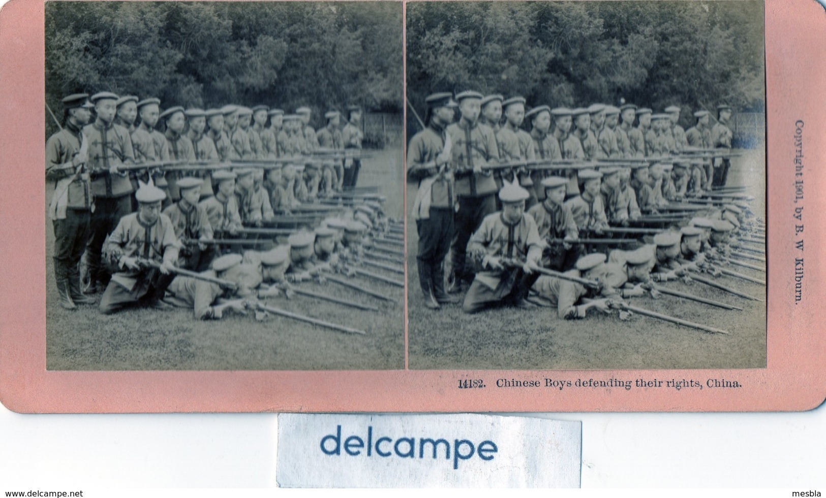 Photo Stéréoscopique -  Chinese Boys Defending Their Rights -  China - 1901 - Fotos Estereoscópicas