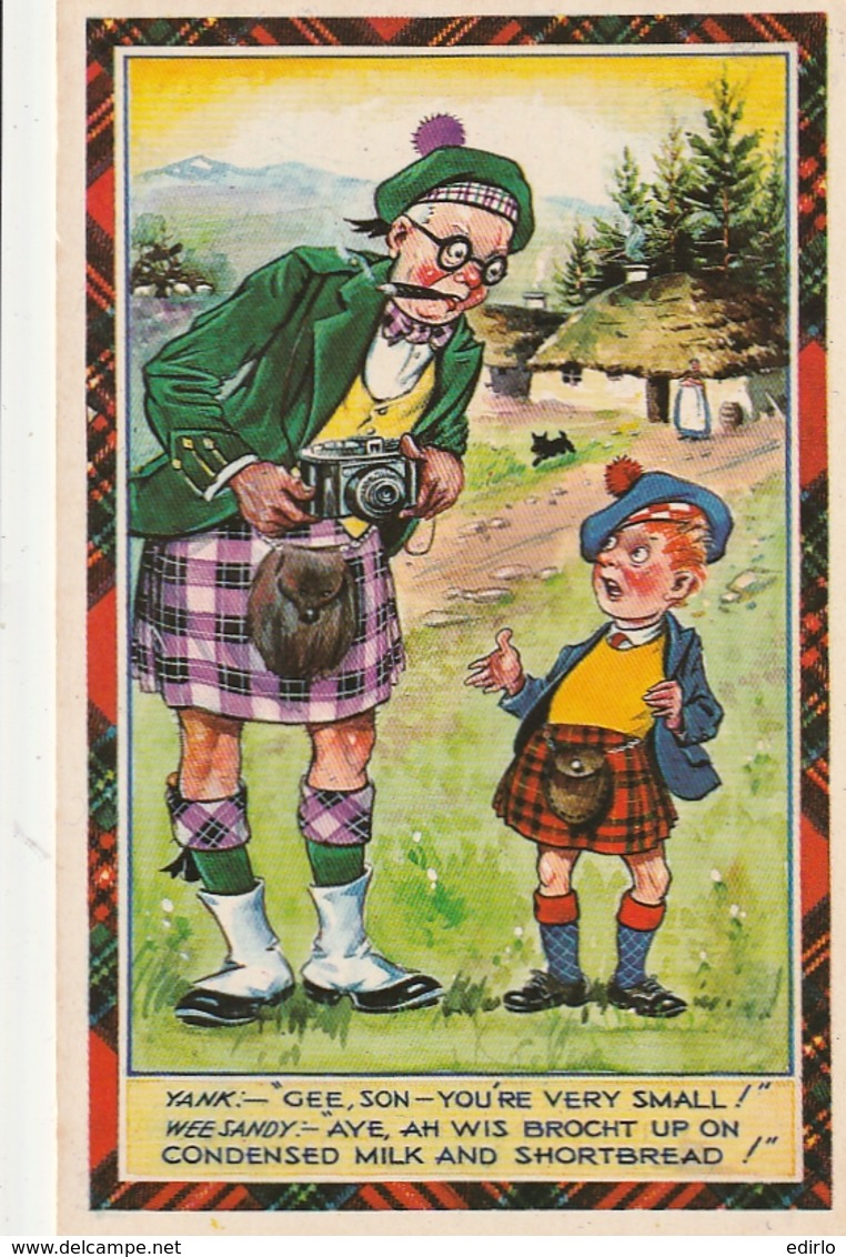 ***  Illustrateur   SCOTLAND  --  Gee Son You're Very Small ...   ... TTBE  Unused - Humour