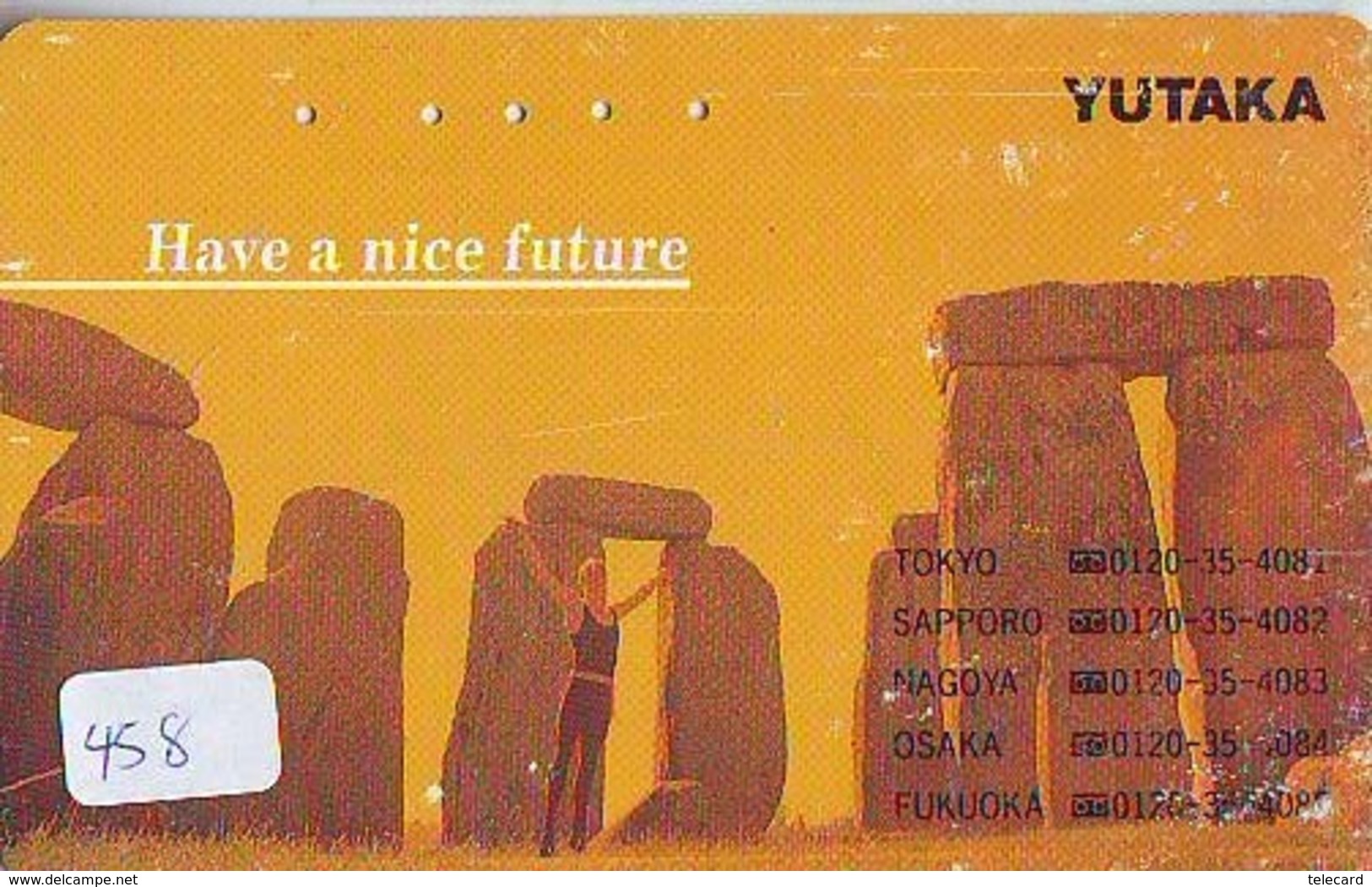 Télécarte Japon * ANGLETERRE * ENGLAND * STONEHENGE *  (458) GREAT BRITAIN RELATED * Phonecard Japan - Paysages