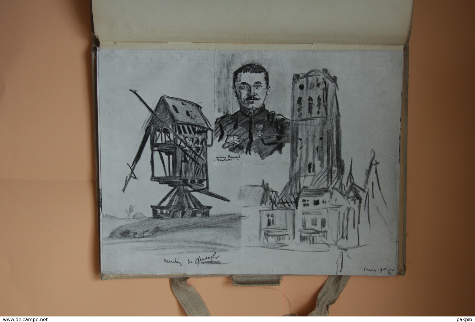 LUCIEN JONAS RECUEIL DE CROQUIS DE GUERRE WW1 RARE