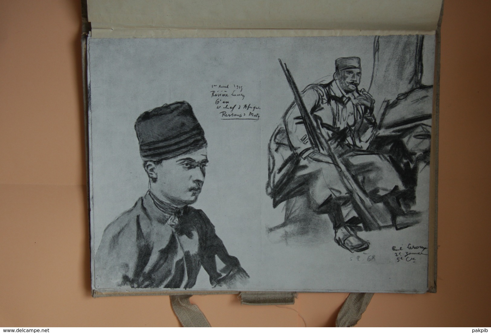 LUCIEN JONAS RECUEIL DE CROQUIS DE GUERRE WW1 RARE