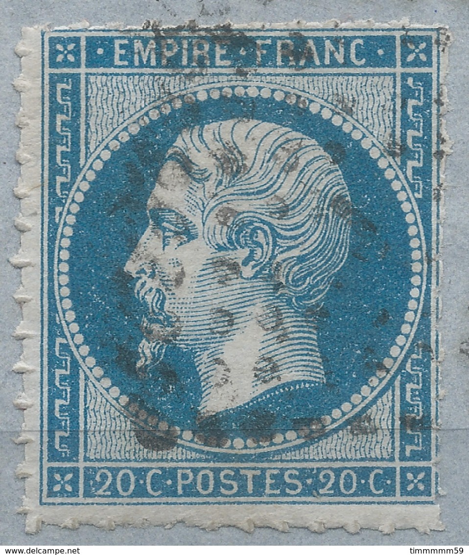 Lot N°51356  Variété/n°14B, Oblit Losange De PARIS, Piquage Percé En Ligne - 1853-1860 Napoléon III.