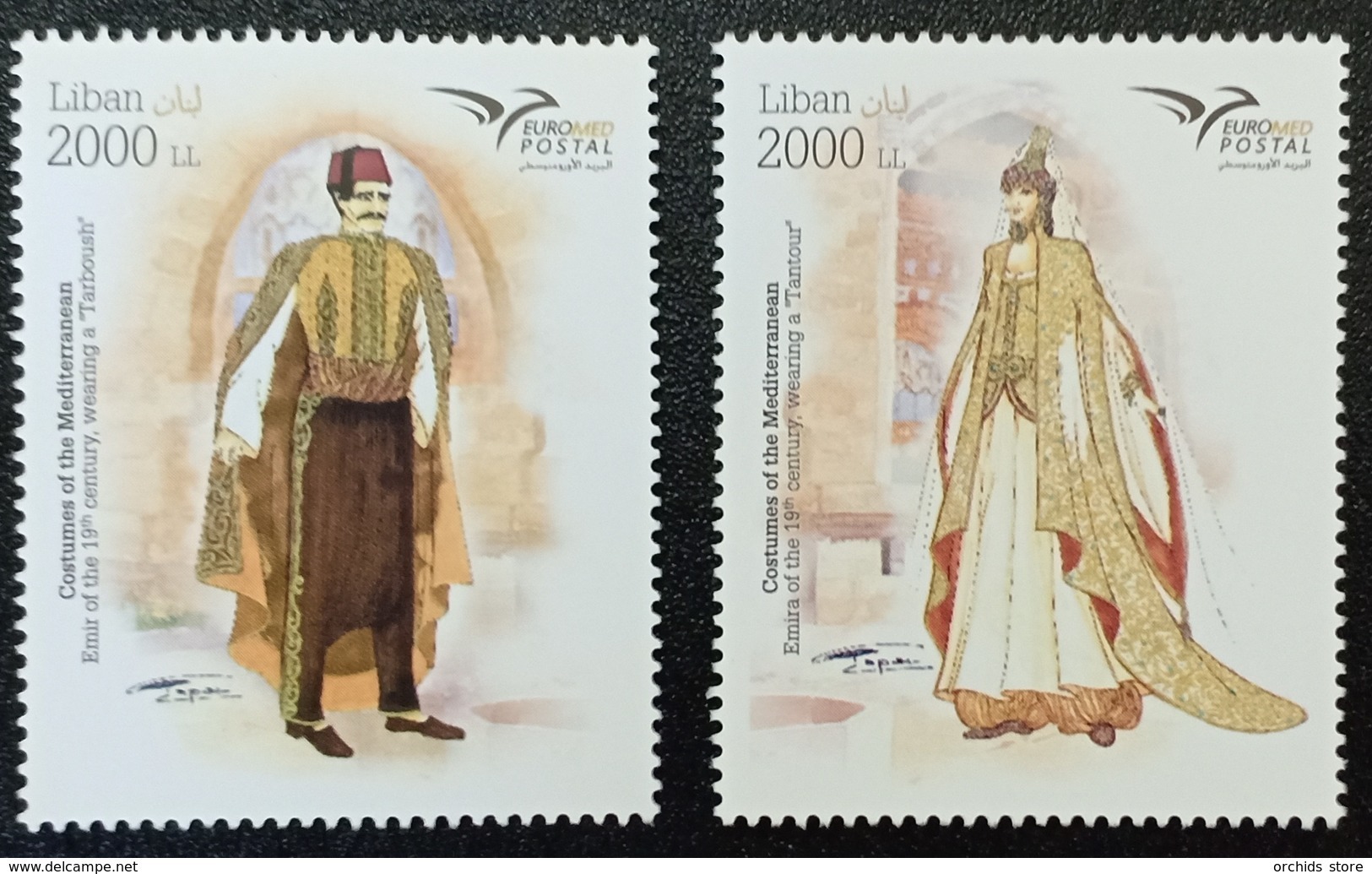 Lebanon NEW 2019 MNH Set - Euromed Joint Issue, Traditional Costumes - Libanon