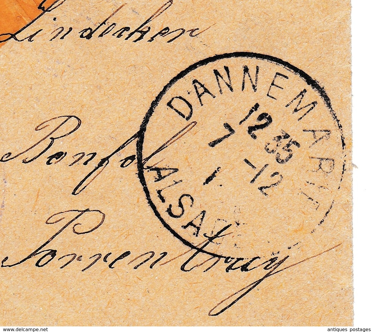 Lettre Dannemarie Alsace Haut-Rhin Censure Militaire Première Guerre Mondiale WW1 Territoire De Belfort - Guerre Mondiale (Première)