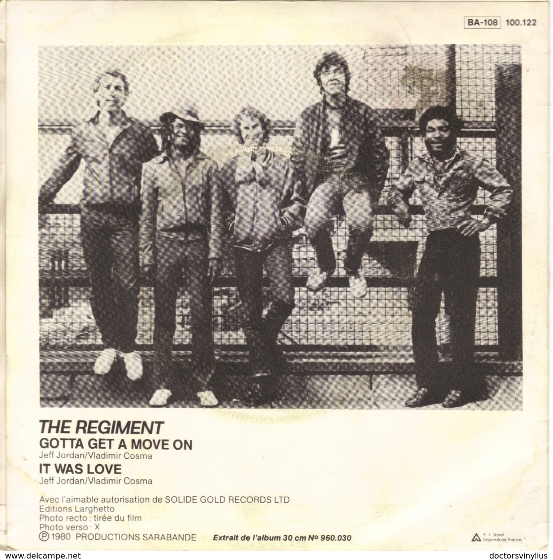 THE REGIMENT "GOTTA GET A MOVE ON - IT WAS LOVE" DISQUE VINYL 45 TOURS - Other - English Music