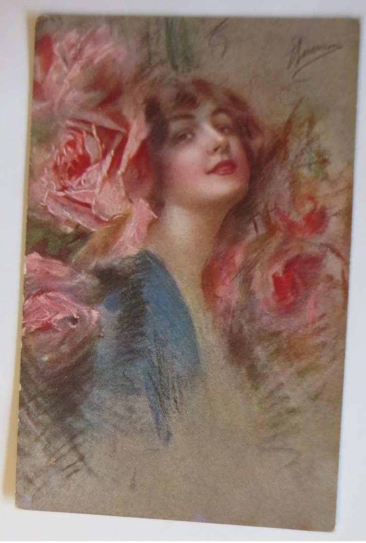 Künstlerkarten Frauen, Mode, Rosen,  1920 ♥ (33574)  - 1900-1949