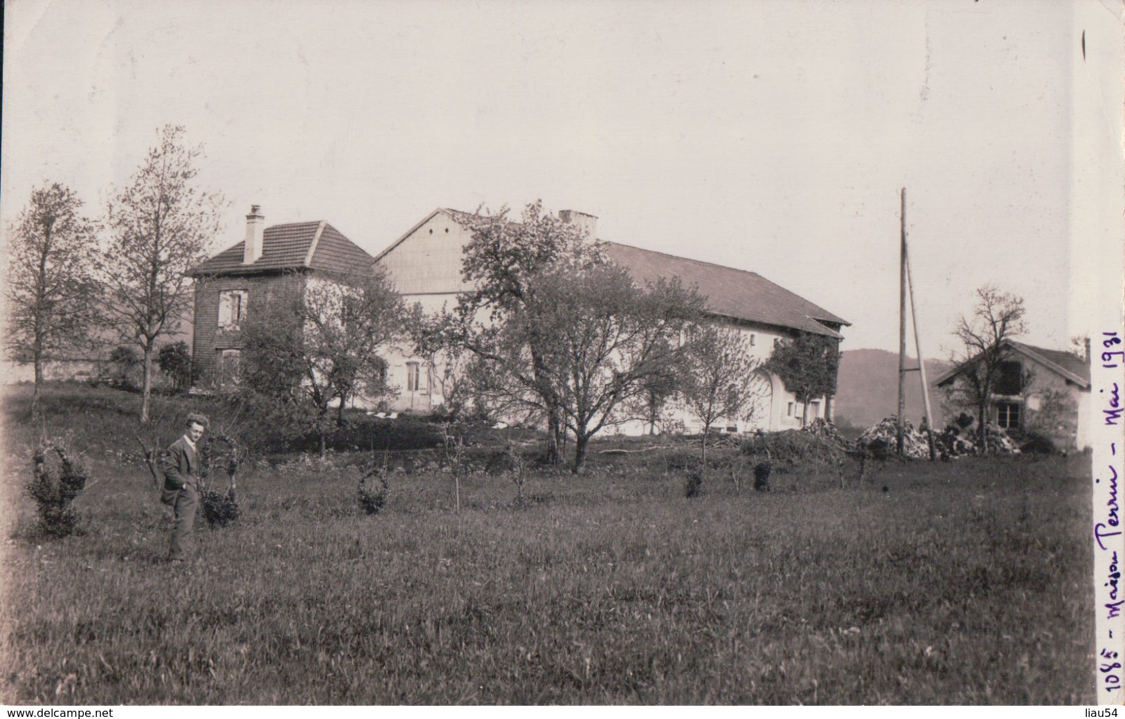 CARTE PHOTO Maison Perrin Mai 1931 (Saint-Etienne Les Remiremont) - Saint Etienne De Remiremont