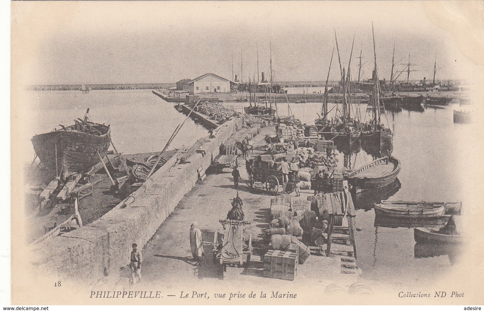 PHILIPPEVILLE - Le Port, Vue Prise De La Marine, Nicht Gelaufen Um 1900, Sehr Gute Erhaltung - Skikda (Philippeville)
