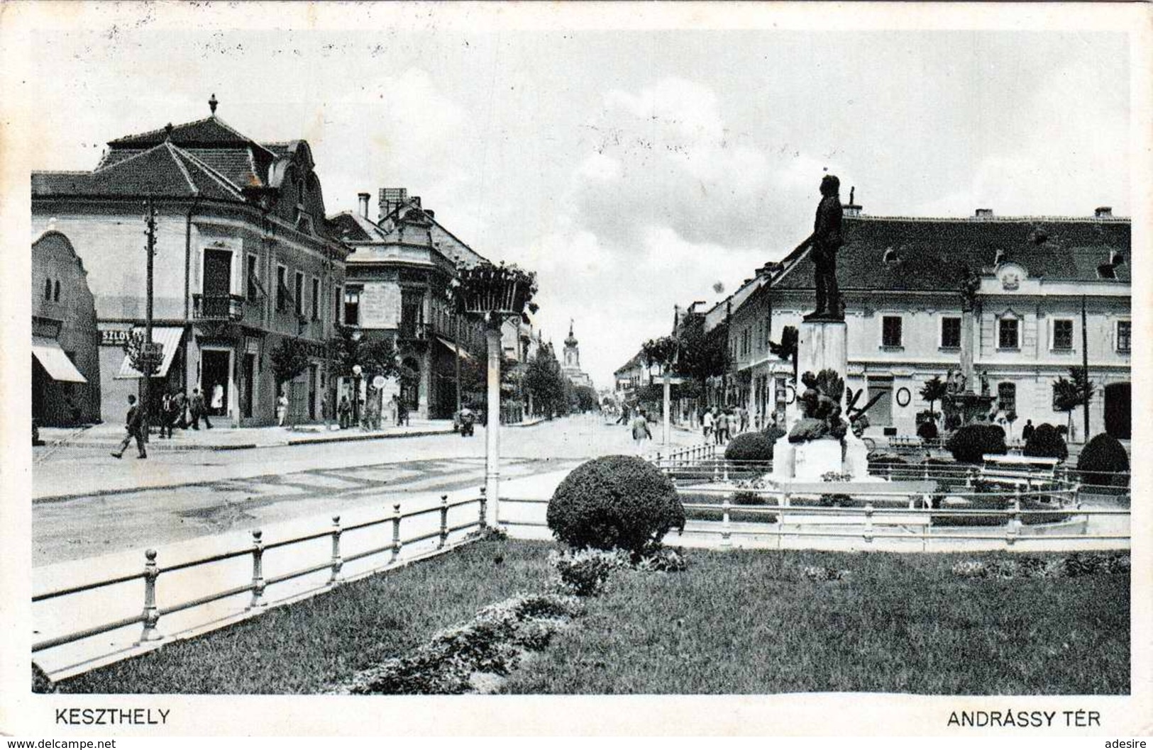 KESZTHELY Bahnhof Andrassy Ter Postablage Stempel Keszthely P.U. - Ungarn