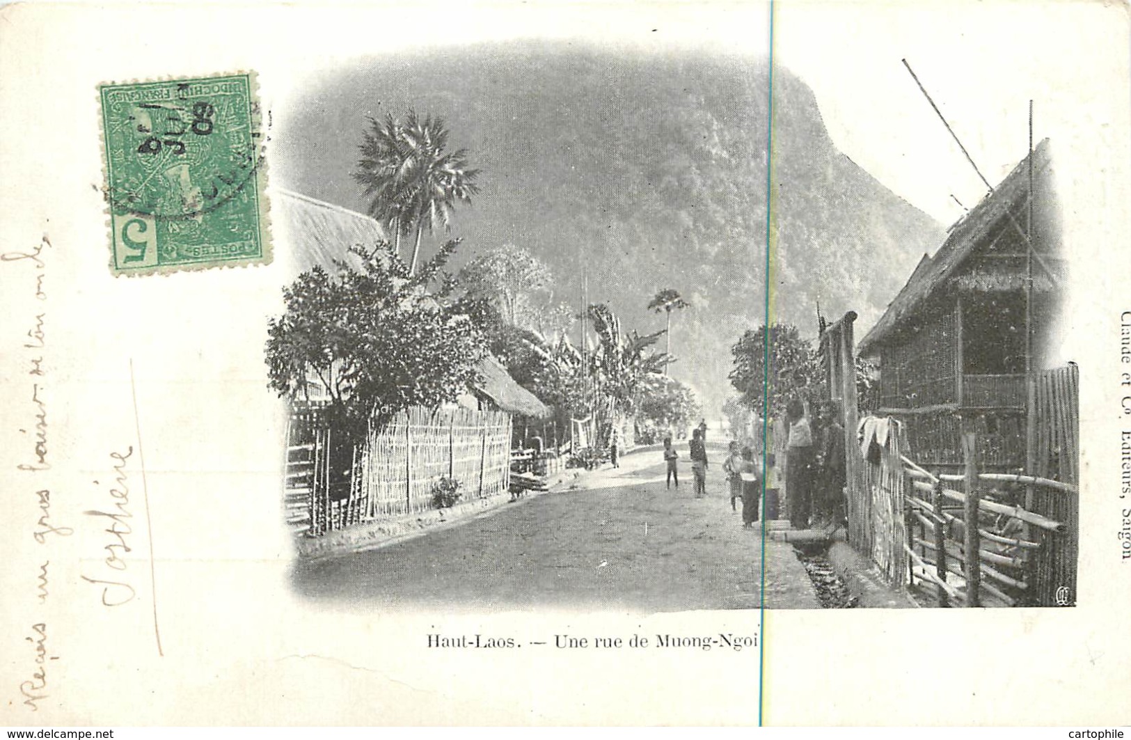 Laos - Une Rue De Muong-Ngoi 1909 - Laos