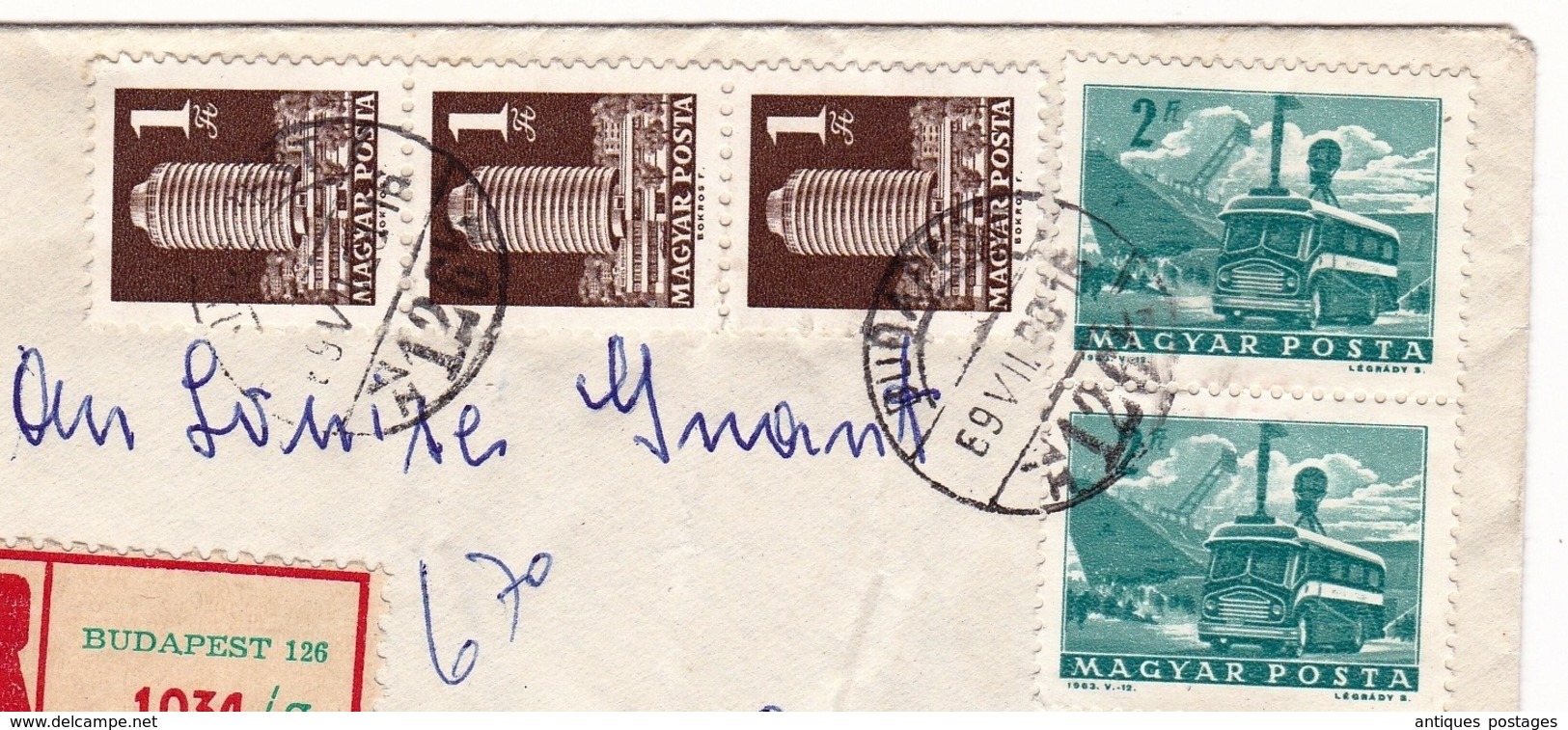 Lettre Recommandée Budapest 1969 Hongrie Suisse Saint-Moritz Magyarország Hungary Luzern Magyar Posta - Briefe U. Dokumente