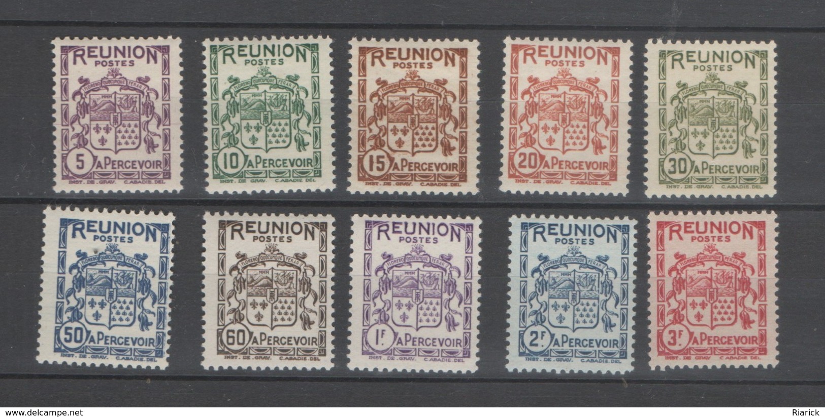 REUNION TAXES Yv 16/25 XX MNH - - Postage Due