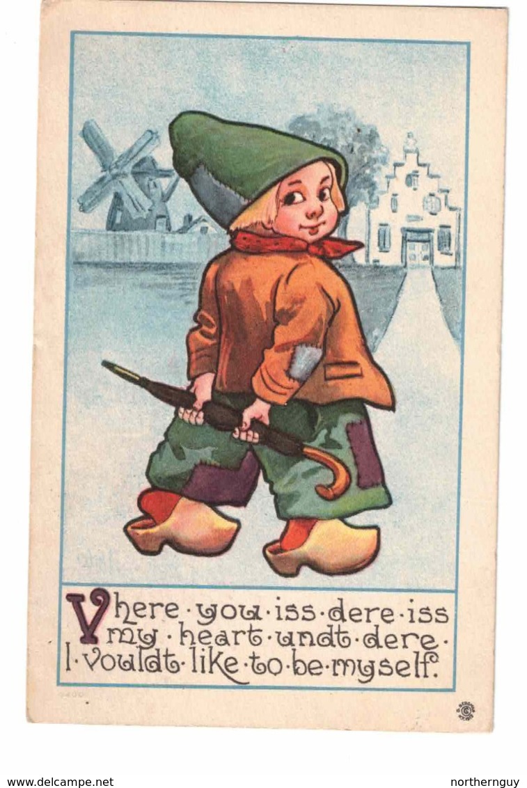 KISBEY, Saskatchewan, Canada, Dutch Child, 1913 Postcard - Autres & Non Classés
