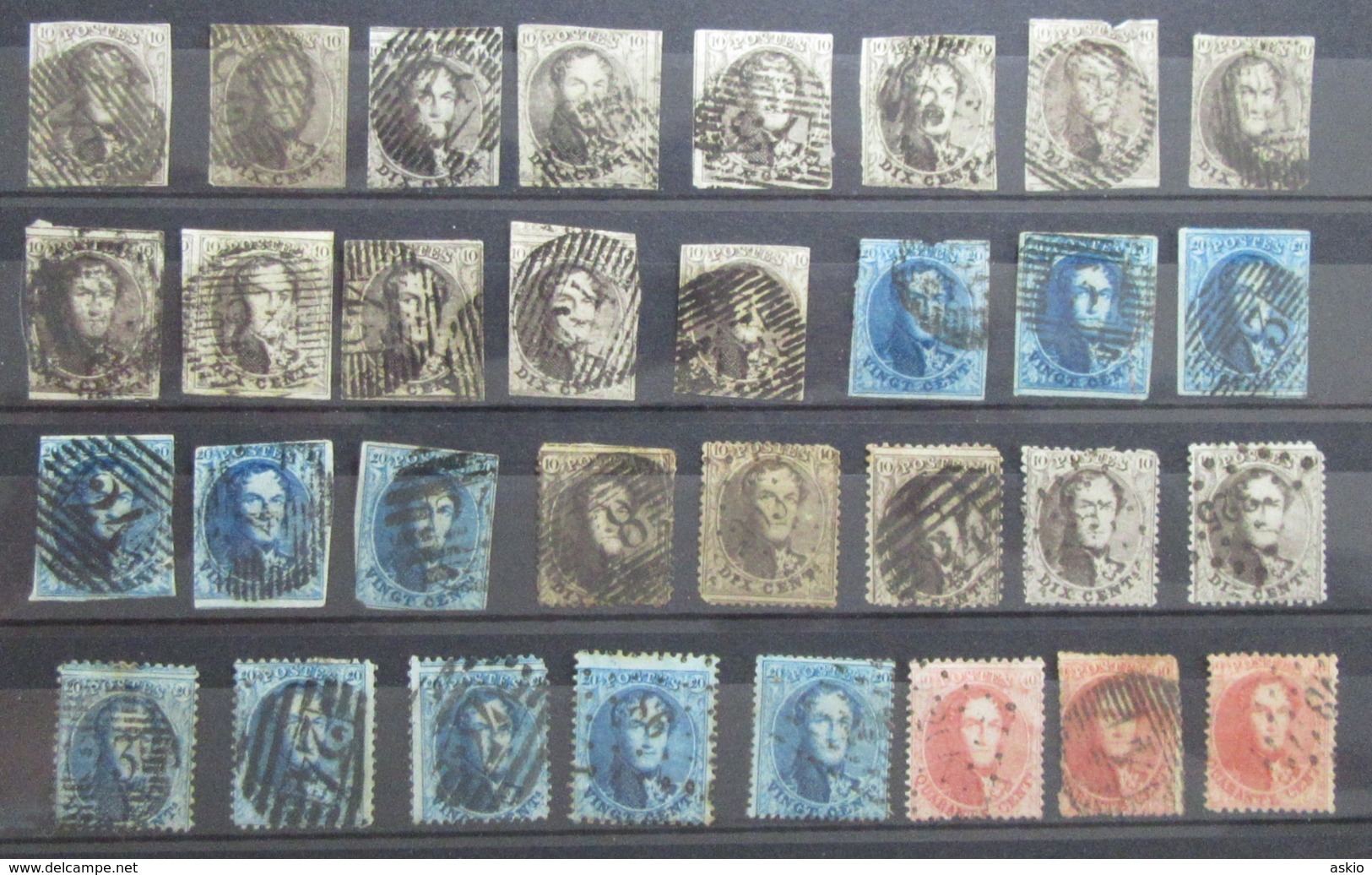 Belgique Belgium Belgie  - Lot De Timbres MEDAILLONS - Divers - R105e9314 - 1849-1865 Medallions (Other)