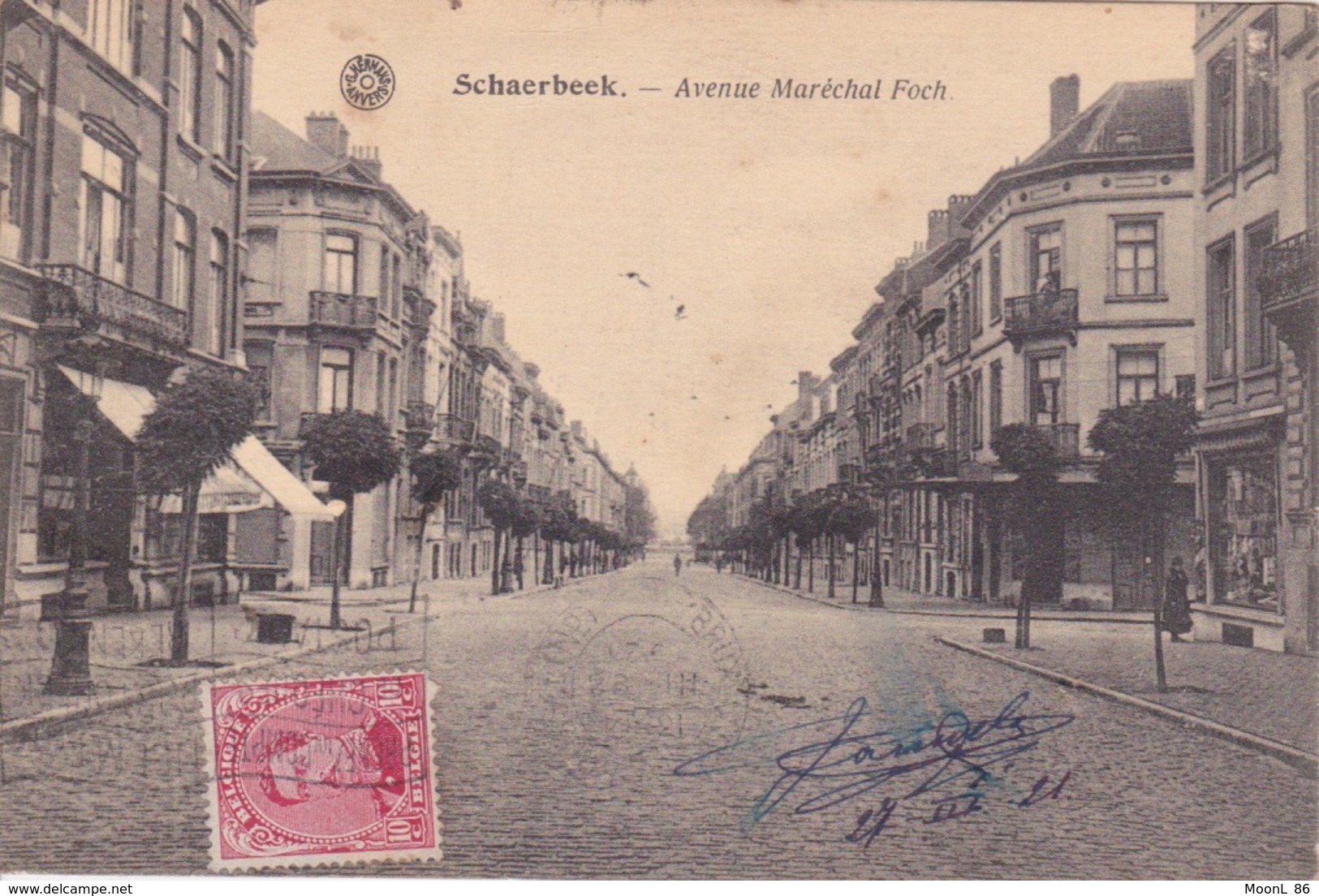 BELGIQUE - BRUXELLES - SCHAERBEEK AVENUE MARECHAL FOCH - VOIR TIMBRE TAXE AU RECTO - Schaerbeek - Schaarbeek