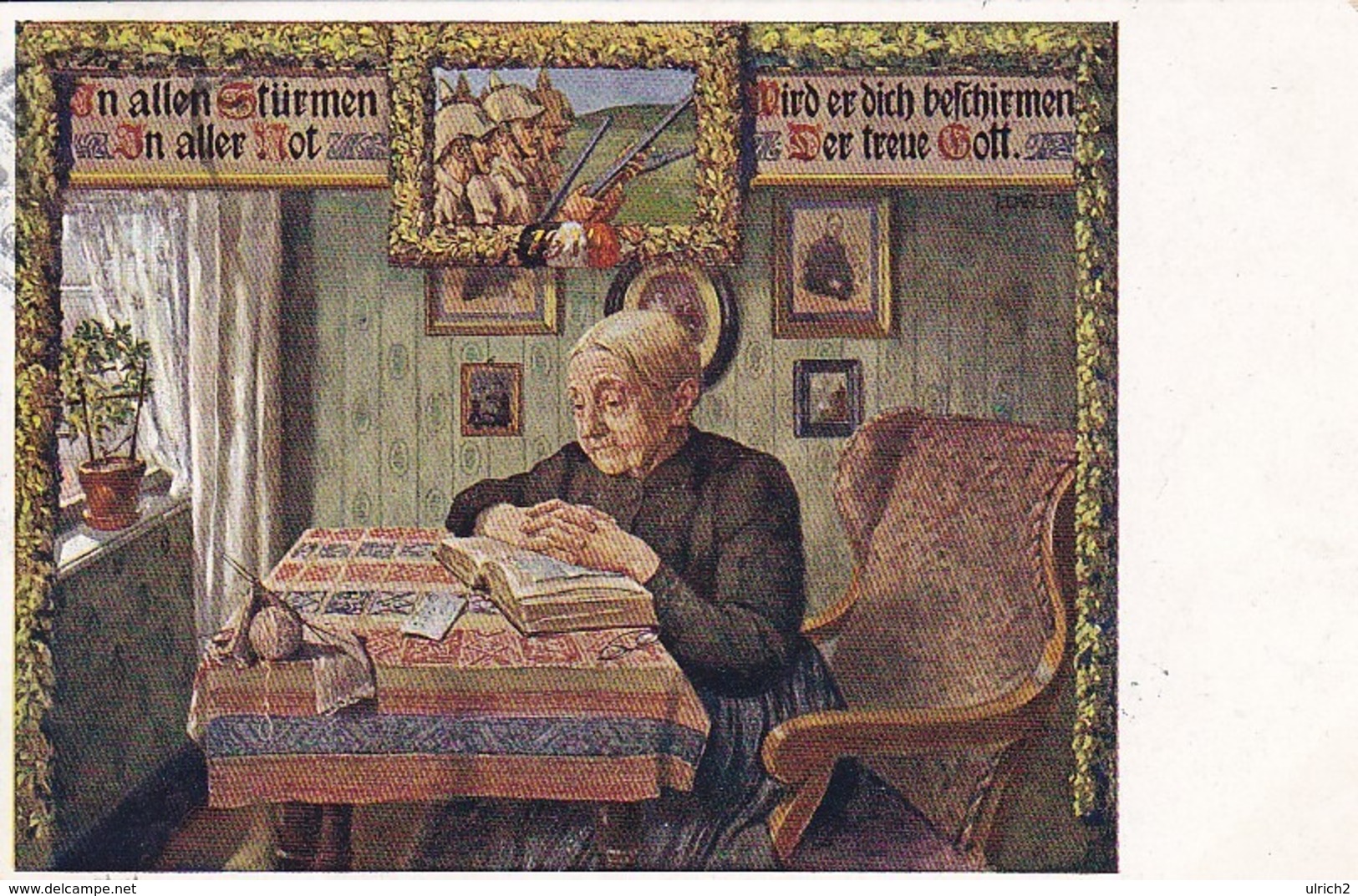 AK In Allen Stürmen... - Soldaten - Mutter Mit Bibel - Patriotika - 1916 (43942) - Weltkrieg 1914-18