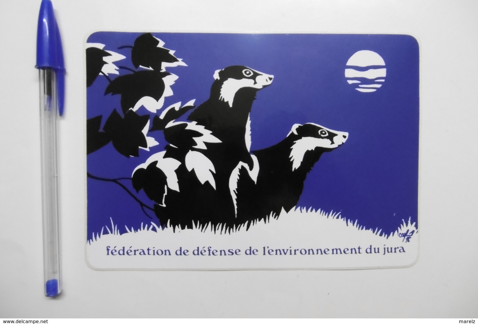 Autocollant Stickers - Animaux Ratons Laveurs Fédération De Défense De L'Environnement Du JURA 39 - Stickers