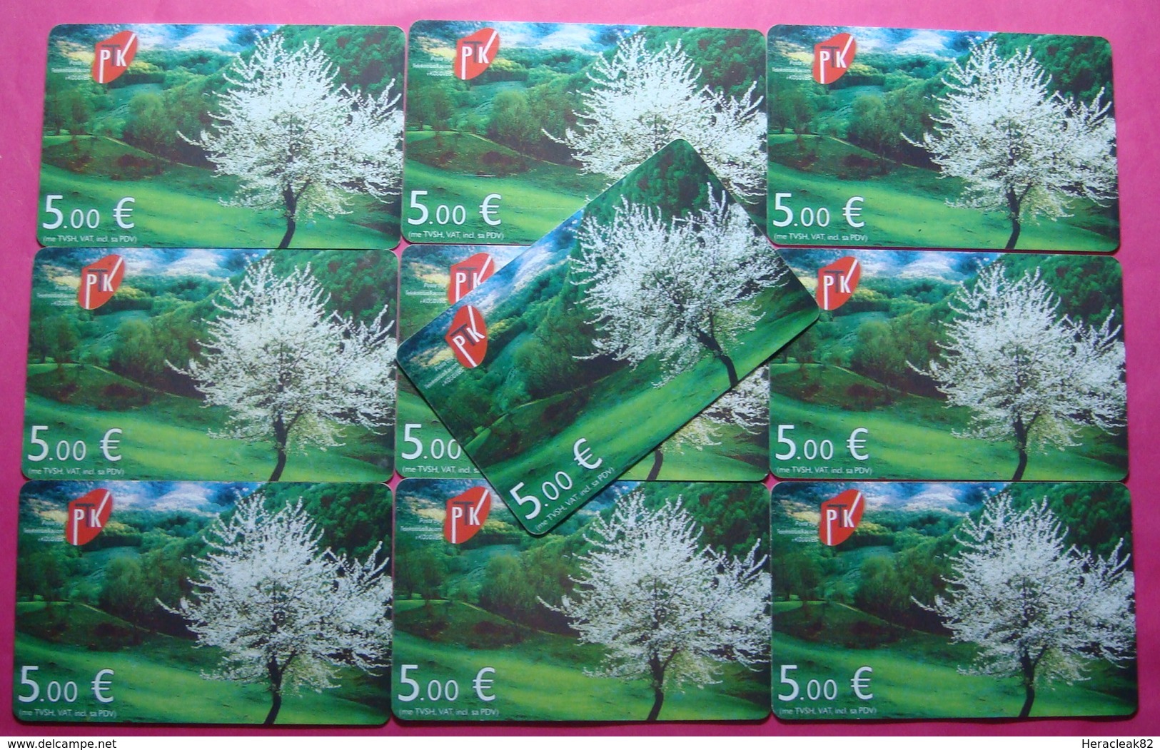 Series 55, Kosovo Lot Of 10 Chip Phone CARD 5 EURO Used Operator VALA900 (Alcatel) *Mountain Brezovica* - Kosovo