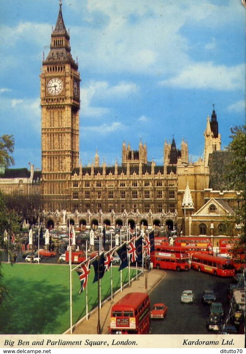 Big Ben And Parliament Square - London - Formato Grande Viaggiata – E 13 - Altri & Non Classificati