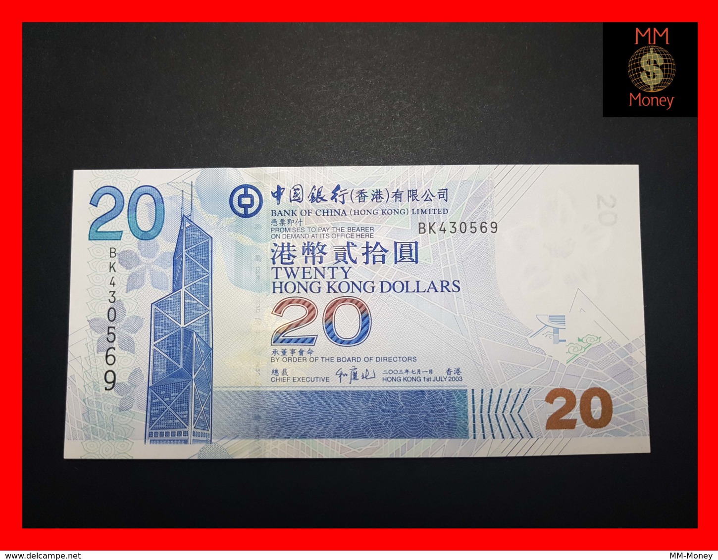 HONG KONG 20 $  1.7.2003  P. 335 A  UNC - Hong Kong