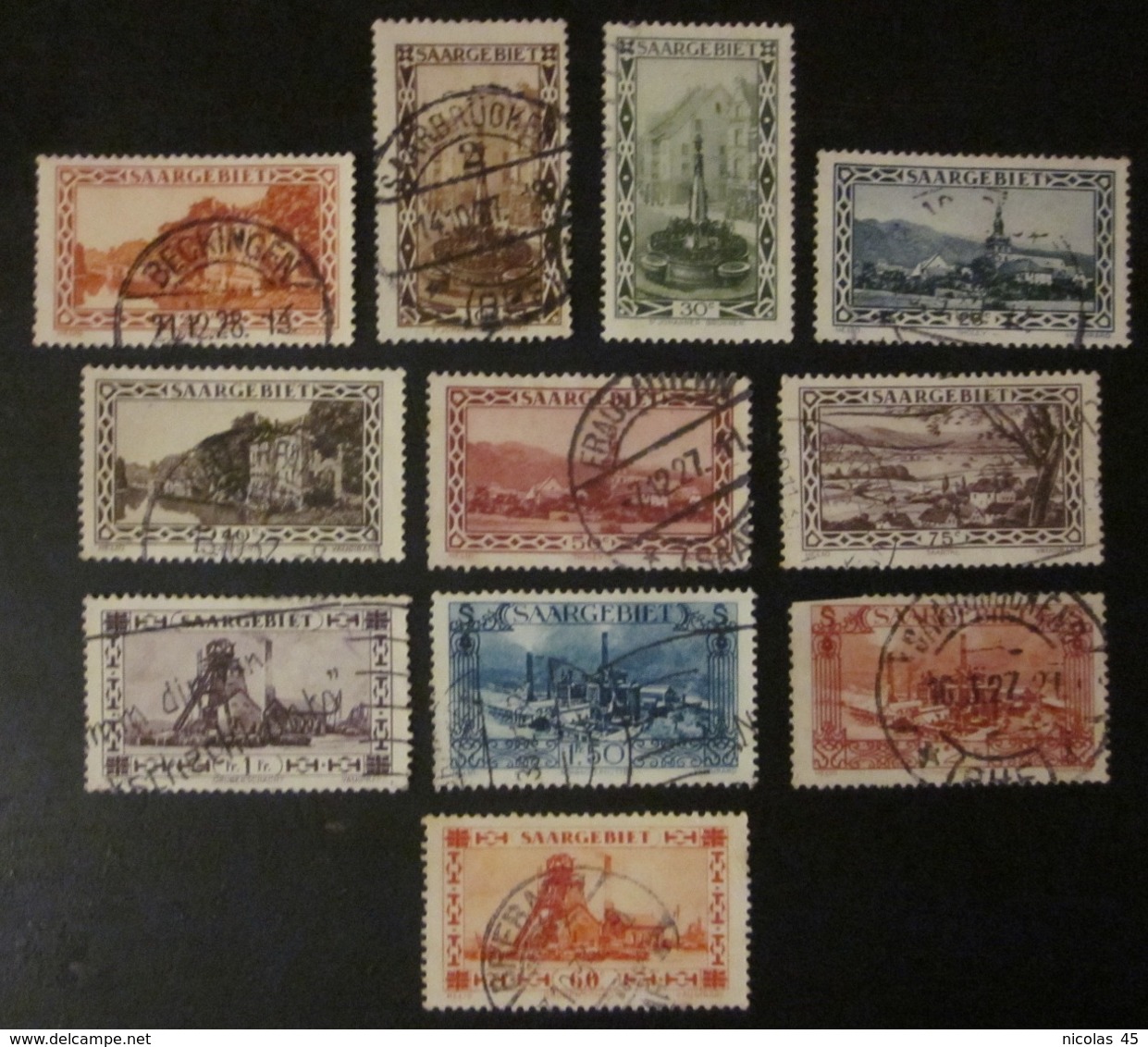 Sarre - YT 107 109 110 111 112 113 114 116 117 118 140 - Used Stamps