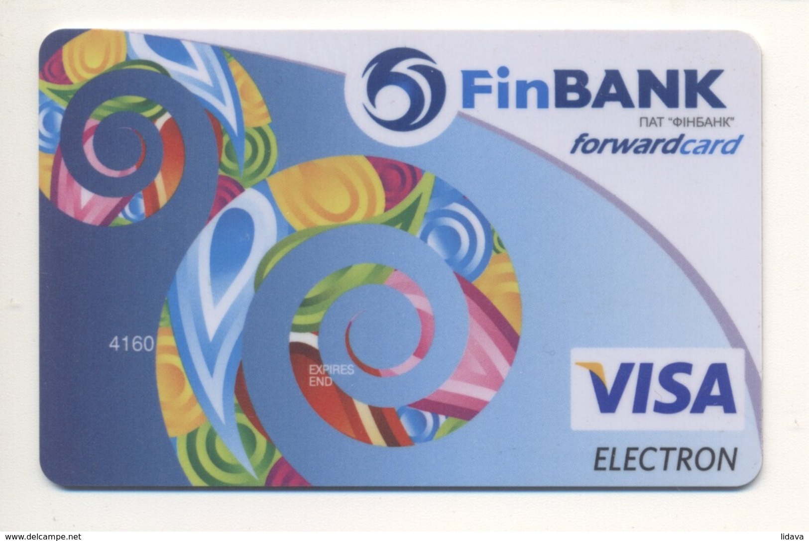 SPECIMEN Credit Forward Card Bankcard FinBANK Bank UKRAINE VISA (Not Activated) - Krediet Kaarten (vervaldatum Min. 10 Jaar)