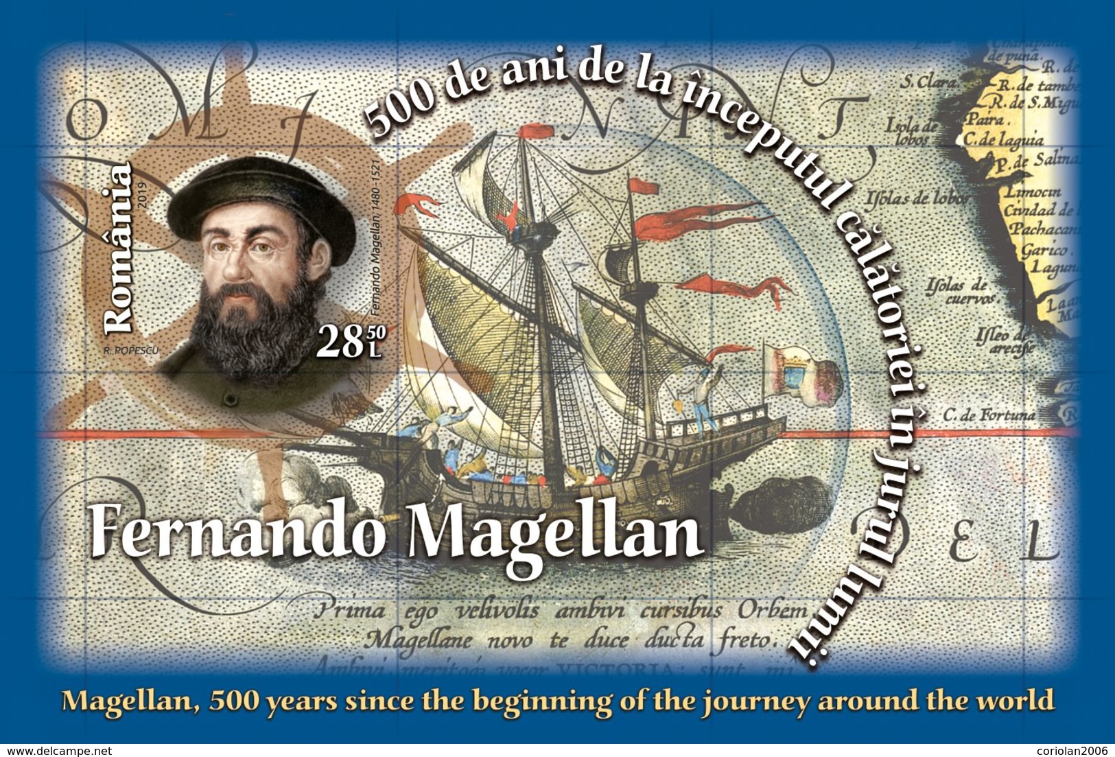 Romania 2019 / MAGELLAN, 500 YEARS SINCE THE BEGINNING OF THE JOURNEY AROUND THE WORLD / S/S - Otros & Sin Clasificación