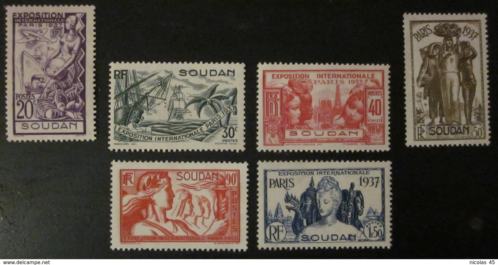 Soudan Exposition 1937 - YT 93 94 95 96 97 98 (*) - Nuevos
