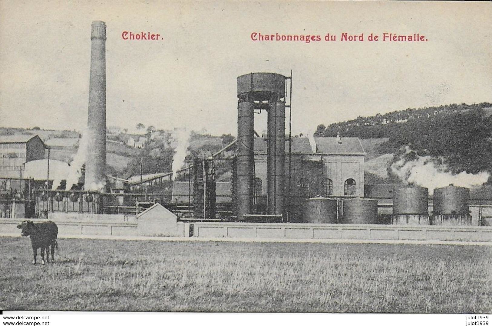 CHOKIER ..-- Charbonnages Du NORD . 1908 Vers VERVIERS ( Mr Paul BOLAND ) . Voir Verso . - Flémalle