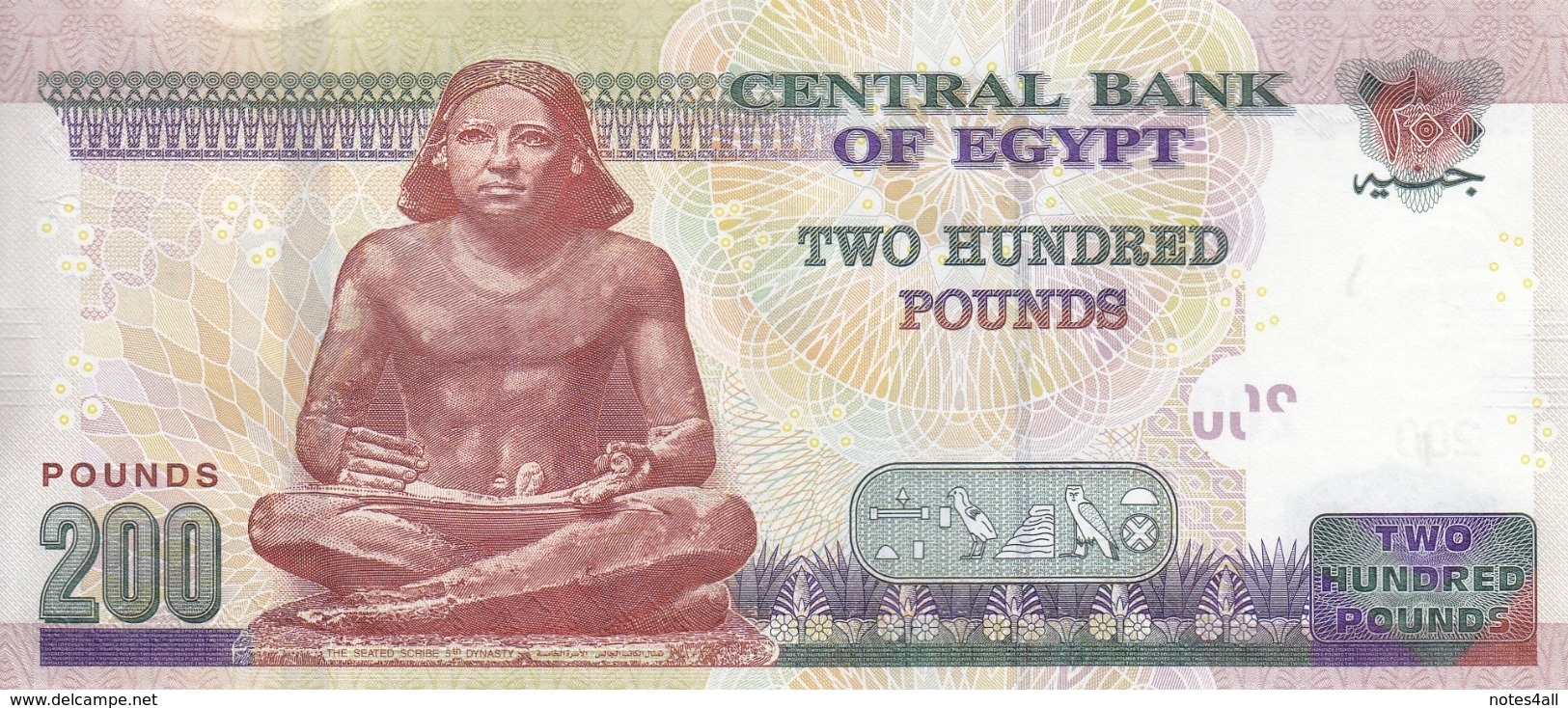 EGYPT 200 POUNDS EGP 2017 P-73b SIG/ T.AMER #24 UNC */* - Egypt