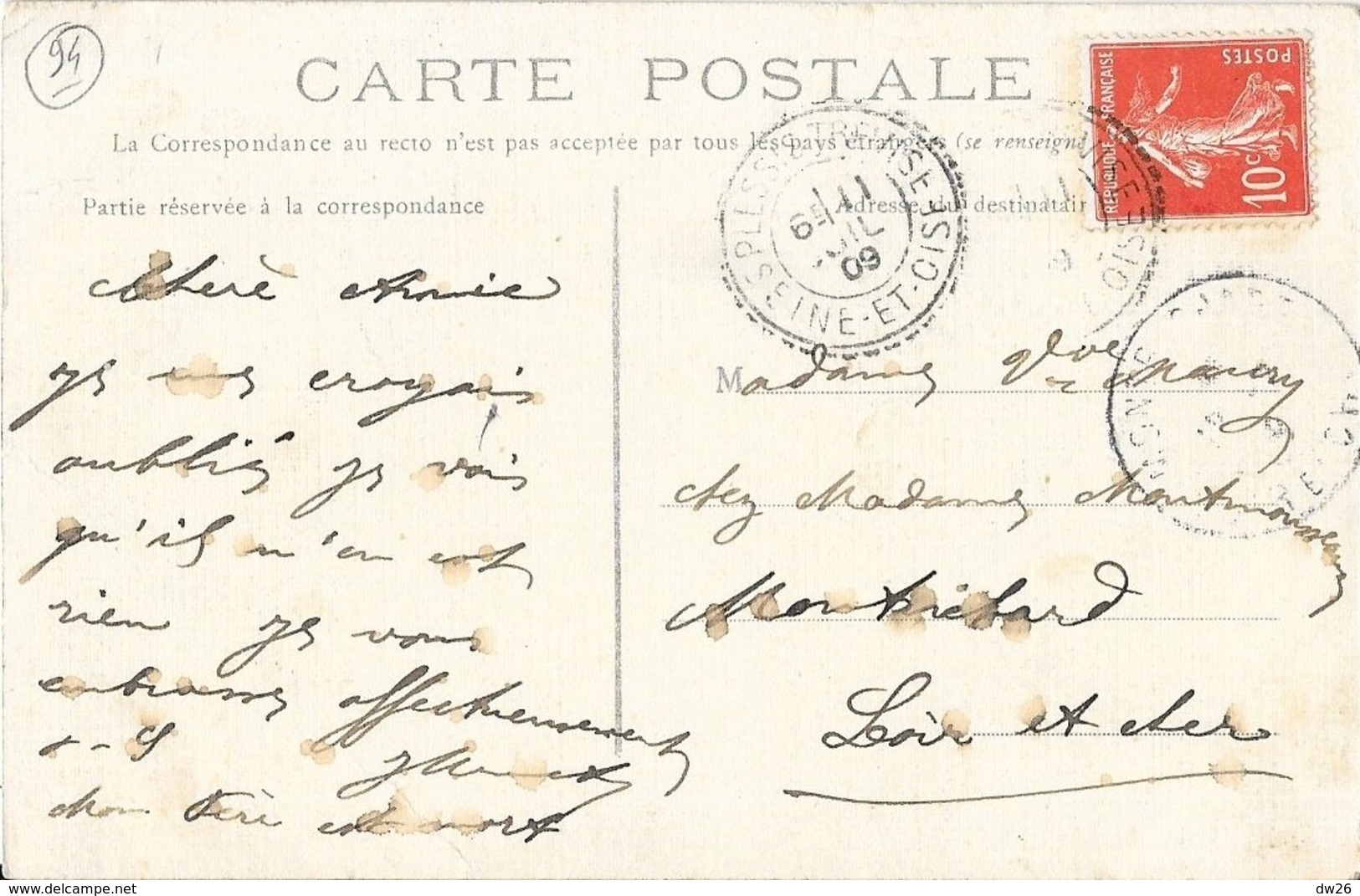 Le Plessis-Trévise - L'Ile Caroline - Edition A. Robert (Hôtel Du Faisant Doré) Carte Toilée, Vernie, Colorisée - Le Plessis Trevise