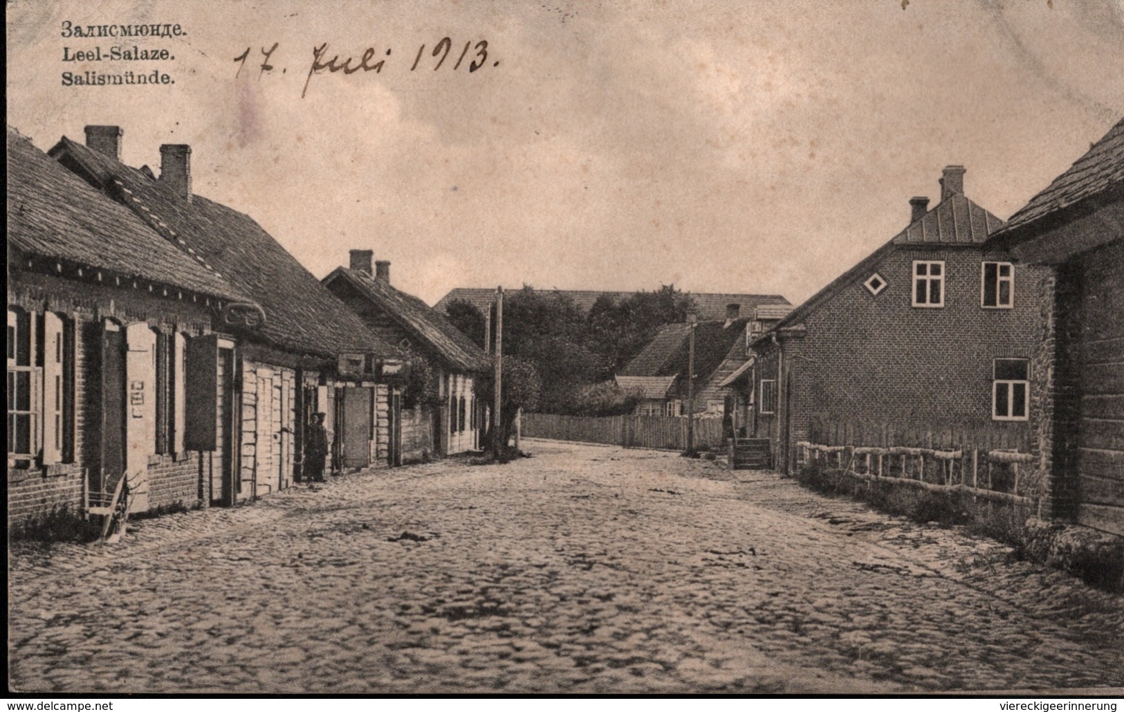 ! Alte Ansichtskarte Salismünde, Salacgrīva, Lettland, 1913, Latvia - Lettland