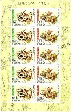 2005   EUROPA -CEPT  (GASTRONOMY) 2v.-MNH Sheet  BULGARIA /Bulgarie - 2005