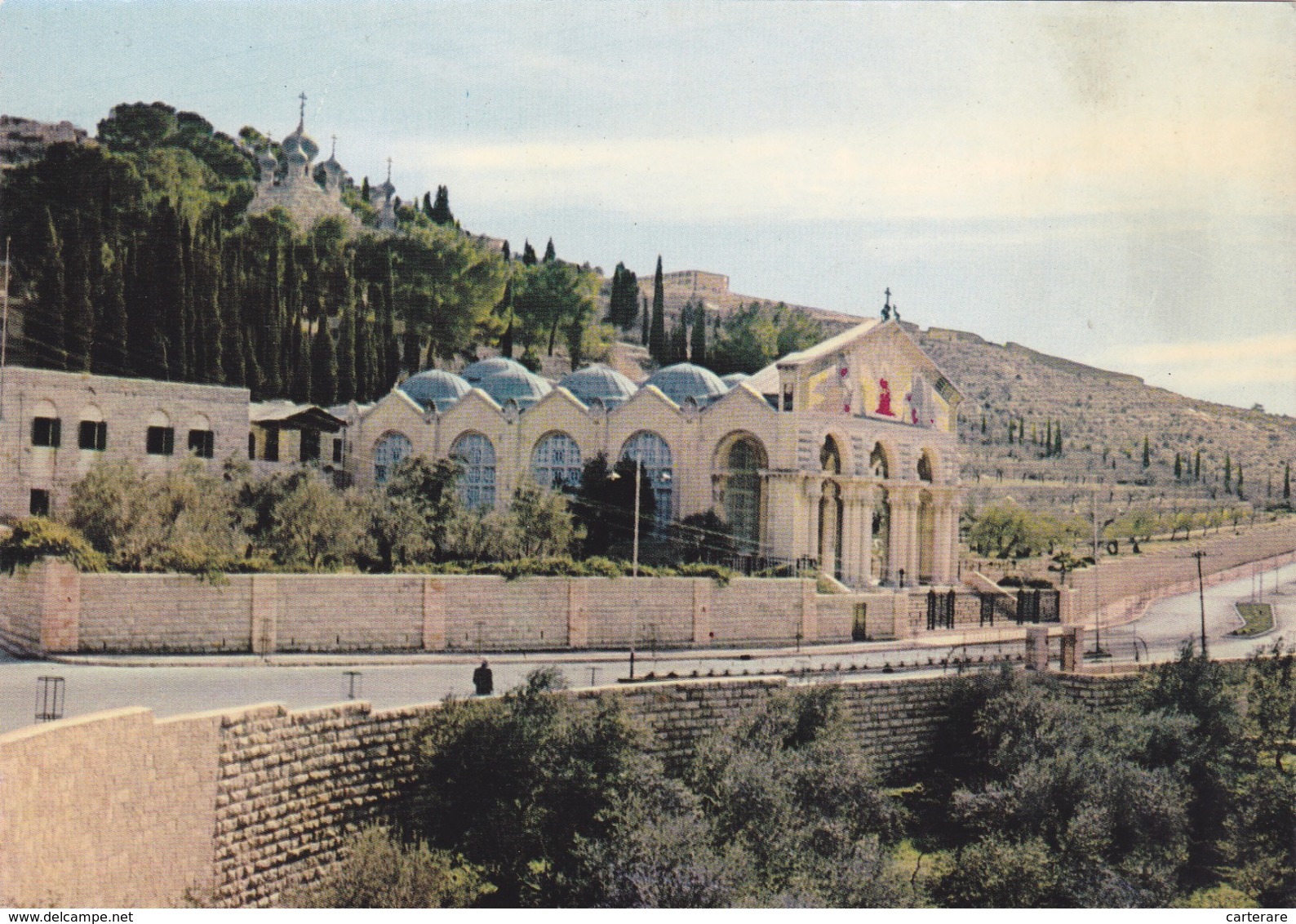 ISRAEL,JERUSALEM,yéroushalaim,jewish,JUDAICA,MONT DES OLIVIERS,EGLISE RUSSE DERRIERE L'EGLISE DES PEUPLES - Israël