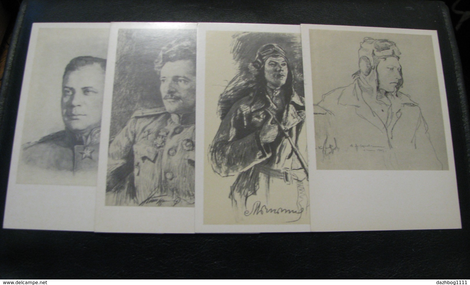 USSR Soviet Russia Unused Postcard Clean Set Of Postcards Pilots Of The Heroic Leningrad 16 Pieces 1985 - War 1939-45