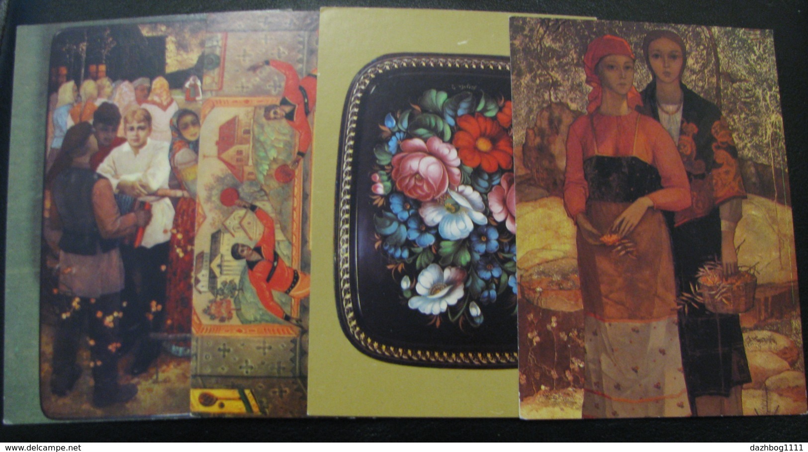 USSR Soviet Russia Unused Postcard Clean A Set Of Cards Russian Lacquer Art 18 Pieces 1981 - Paintings