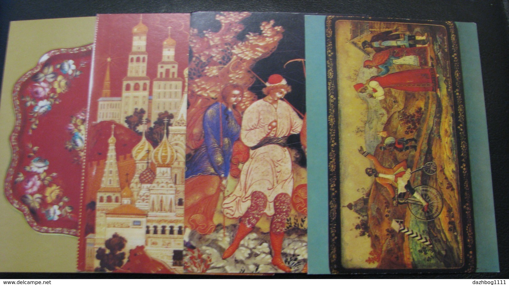 USSR Soviet Russia unused postcard Clean A set of cards Russian lacquer art 18 pieces 1981