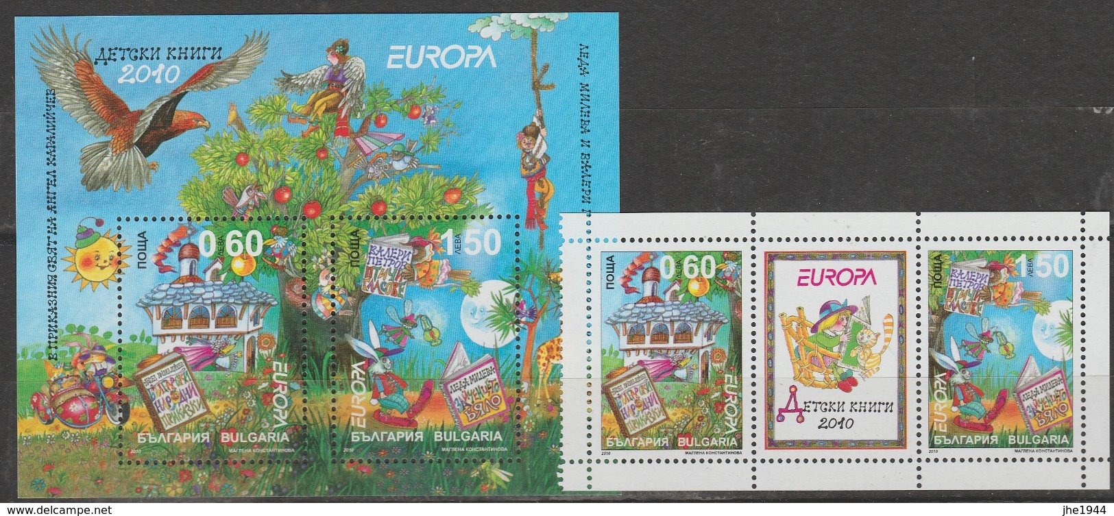 Bulgarie Europa 2010 N° 4250/ 4251 ** Et BF N° 269 ** Livres Enfants - 2010