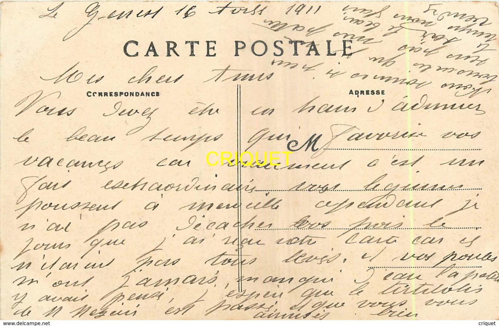 53 Le Genest, Route Du Haut-Bourg, Rentrée De La Classe, La Poste, Hotel Du Commerce, 1911 - Le Genest Saint Isle