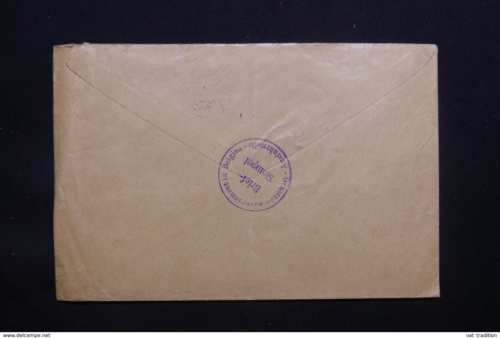 BELGIQUE - Enveloppe De Bruxelles En Franchise Pour Anvers En 1915 Avec Cachet De Contrôle - L 43072 - OC1/25 Gouvernement Général