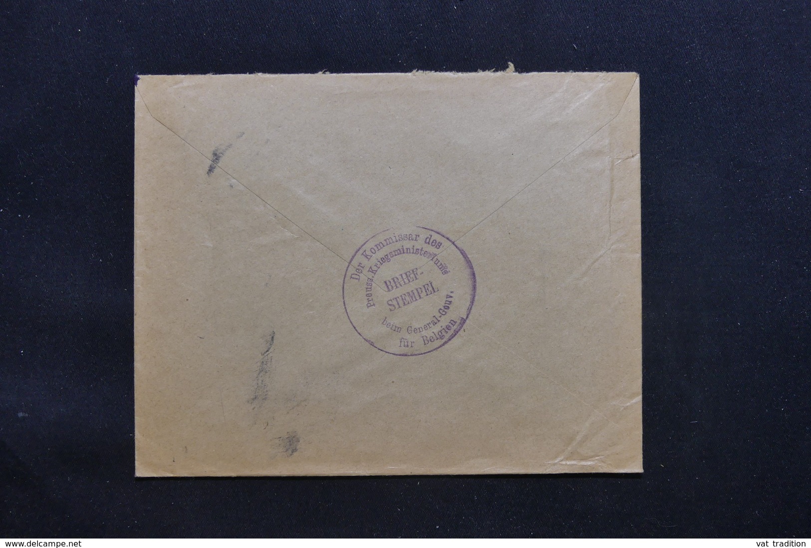 BELGIQUE - Enveloppe De Bruxelles En Franchise Pour Anvers En 1915 Avec Cachet De Contrôle - L 43074 - OC1/25 Gouvernement Général