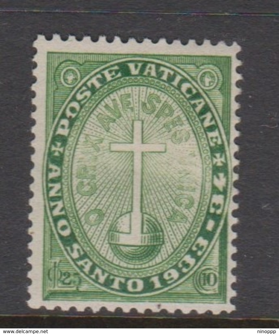 Vatican City S 15 1933 Holy Year 25c Green,Mint Hinged - Used Stamps