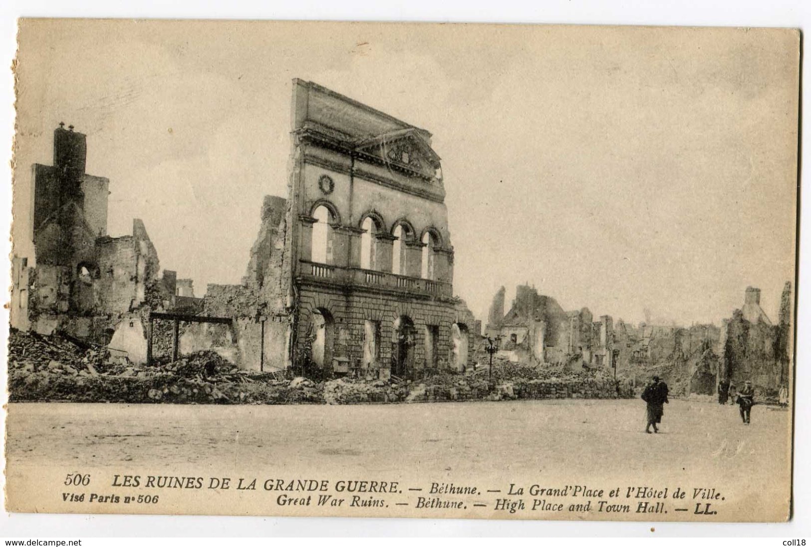 CPA 62 BETHUNE Hotel De Ville Bombardements (guerre 1914) - Bethune