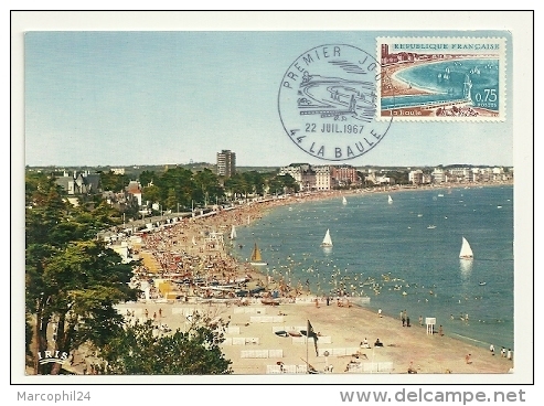 MARINE =  44 LA BAULE 1967 = CARTE MAXIMUM PREMIER JOUR Illustré 'LA BAULE' + N° Yvt 1502 - 1960-1969