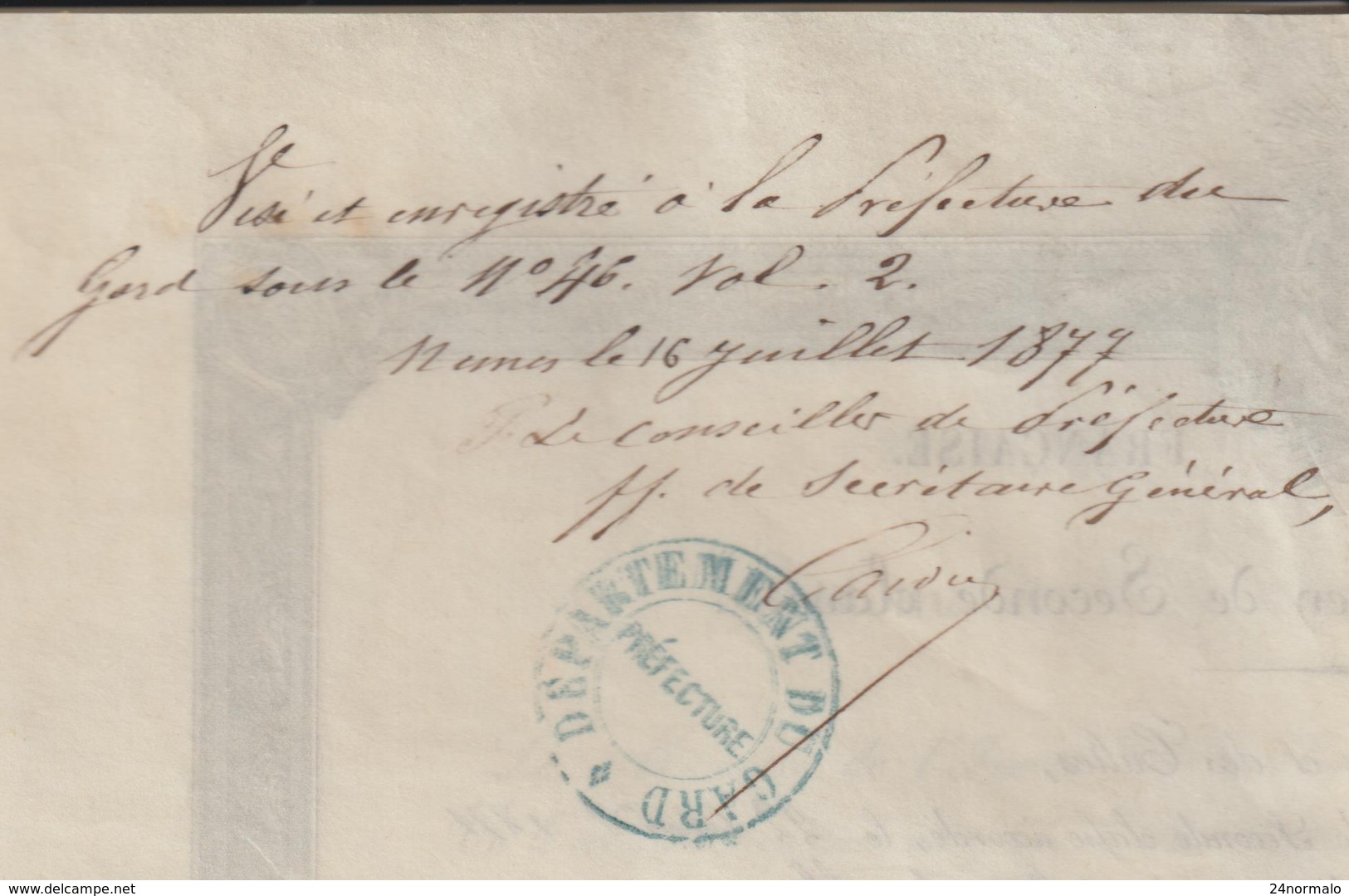 Arch. L.B (1) : Diplome De Pharmacien 2è Cl. 1872 Montpeller Jean Busquet Remoulins Gard - Historical Documents