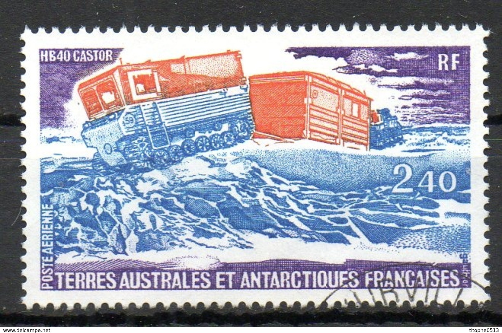 TAAF. PA 62 Oblitéré De 1980. Véhicule Antarctique. - Other Means Of Transport