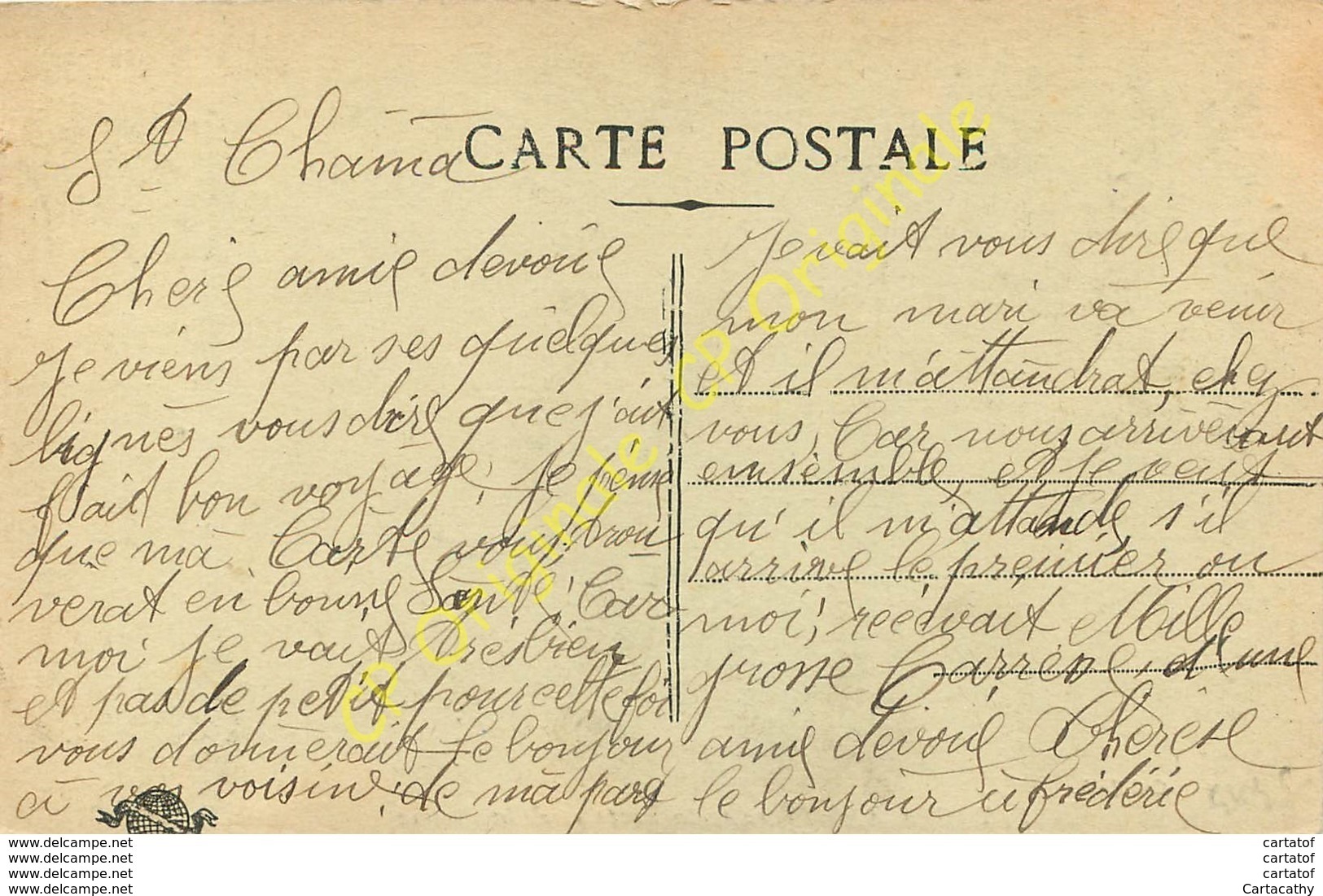 13. Carte Fautée " SAINT CHMAAS " .  ( CHAMAS ) . Place De La Poste Et De La Mairie . - Autres & Non Classés